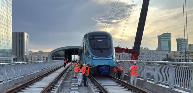Астанада LRT- ның екінші құрамы қойылды Астанада LRT- ның екінші құрамы қойылды