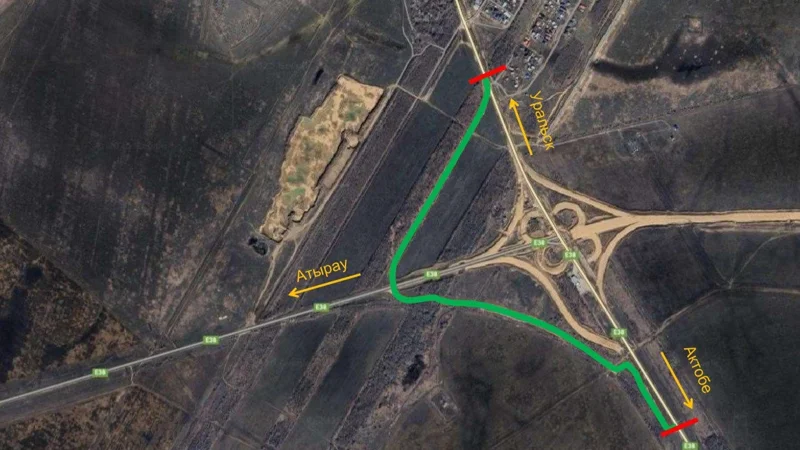 На западе Казахстана ограничили движение на участке дороги