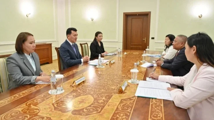 State Counselor Karim meets with UNICEF Representative in Kazakhstan Rashed Mustafa Sarwar