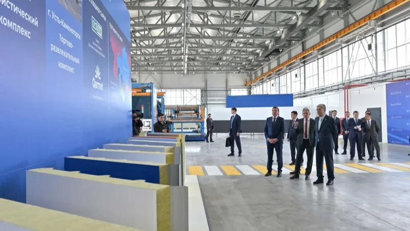 Kazakh President surveys sandwich panel manufacturing plant in Astana