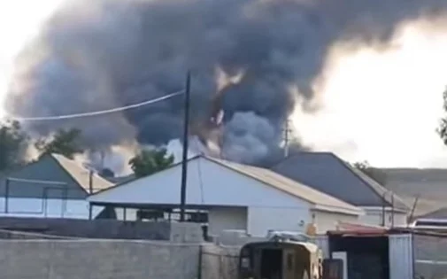 Крупный пожар на полигоне тушат в Алматинской области