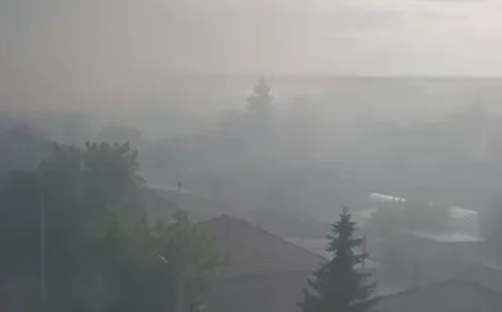 В Акмолинской области горела несанкционированная свалка