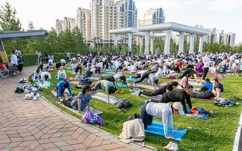 Kazakh capital celebrates International Yoga Day Kazakh capital celebrates International Yoga Day