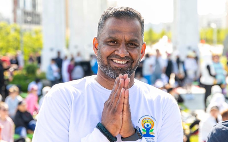 Kazakh capital celebrates International Yoga Day Kazakh capital celebrates International Yoga Day