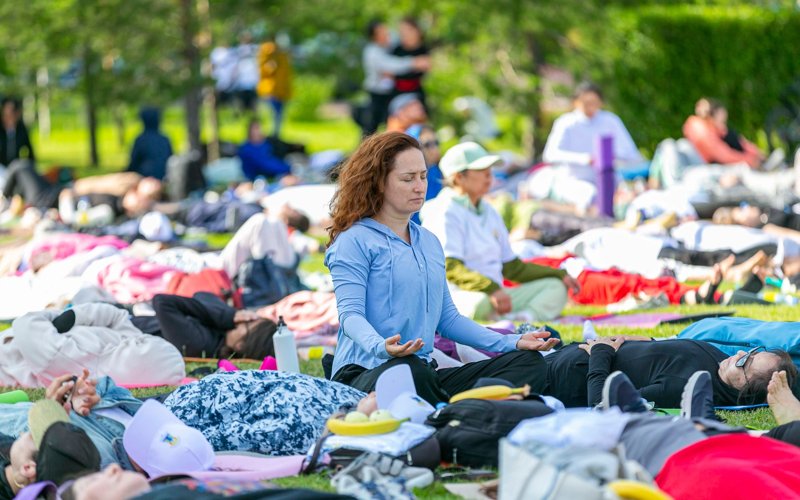 Kazakh capital celebrates International Yoga Day Kazakh capital celebrates International Yoga Day