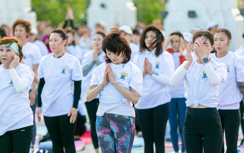 Kazakh capital celebrates International Yoga Day Kazakh capital celebrates International Yoga Day