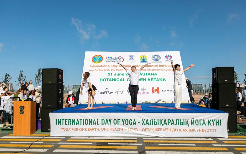 Kazakh capital celebrates International Yoga Day Kazakh capital celebrates International Yoga Day