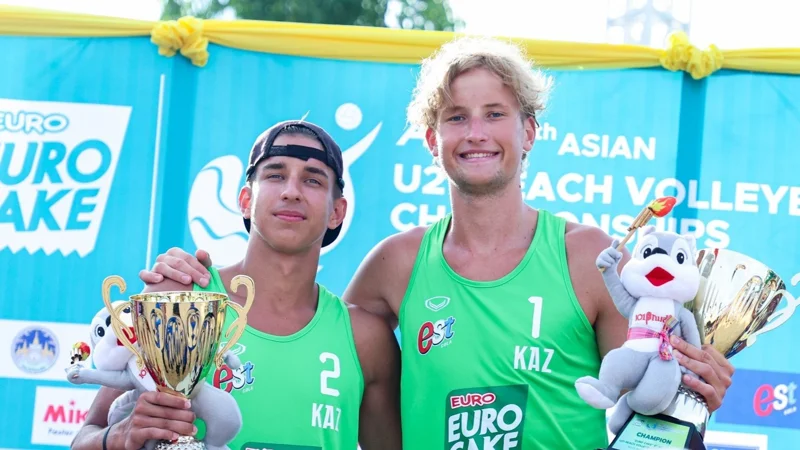 Казахстан впервые выиграл молодежный чемпионат Азии по пляжному волейболу