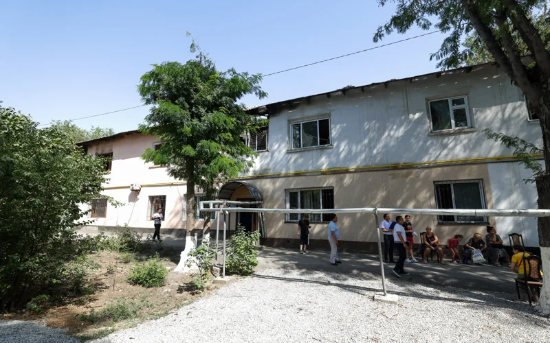 Жителей сгоревшего дома переселят в Шымкенте