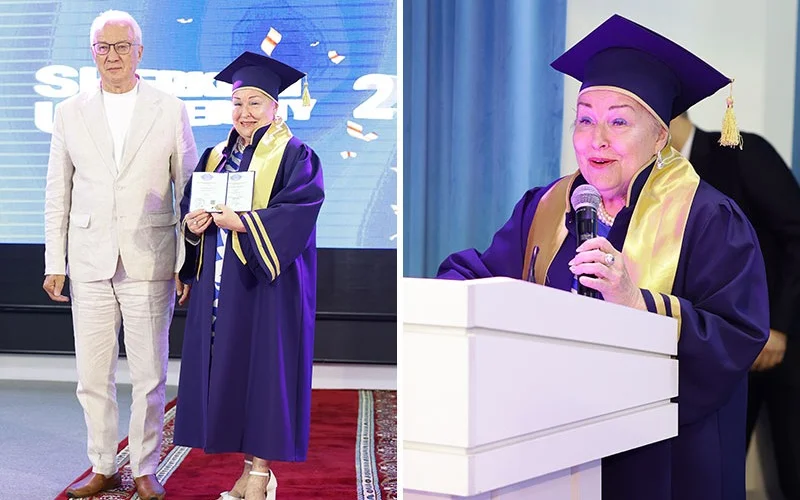 74-летняя студентка закончила вуз в Таразе 