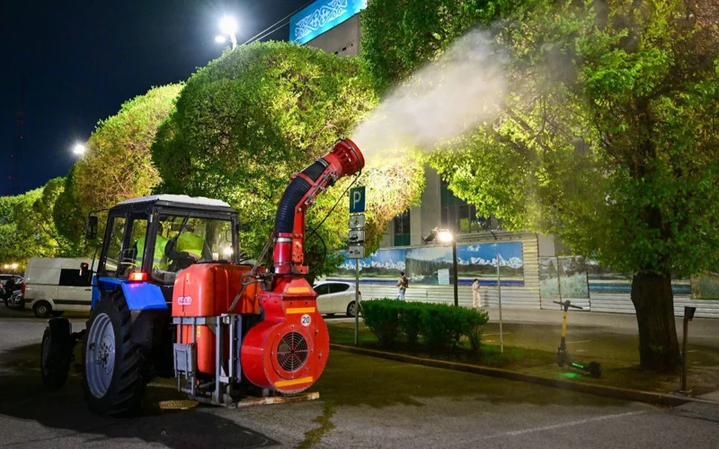 Алматыда жасыл желекті биологиялық өңдеу жұмыстары жүріп жатыр.