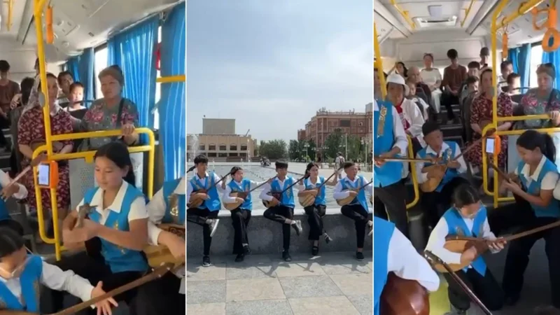 Qyzylordalyq oqýshylar qoǵamdyq kólikterde kúı oryndady 