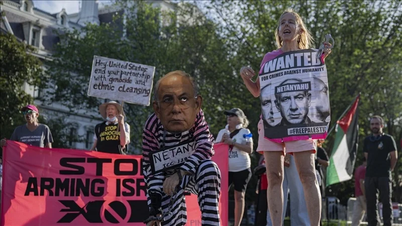 АҚШ-та Нетаньяхудың сапарына қарсы наразылық акциясы өтті