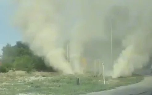 Талдықорғанда табиғи газ атқылап жатыр