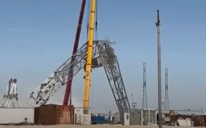 Mańǵystaýda burǵylaý qondyǵysy qulap ketti 