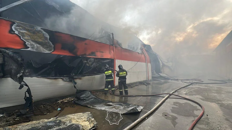 Пожар в промзоне близ Алматы потушен