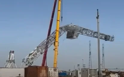 Буровая вышка рухнула на месторождении в Мангистауской области