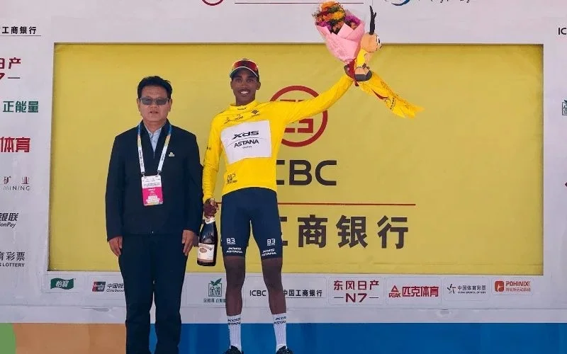 Tour of Magnificent Qinghai 2025: XDS Astana Team rider Mulubrhan finishes 3rd on Stage 6, leads GC