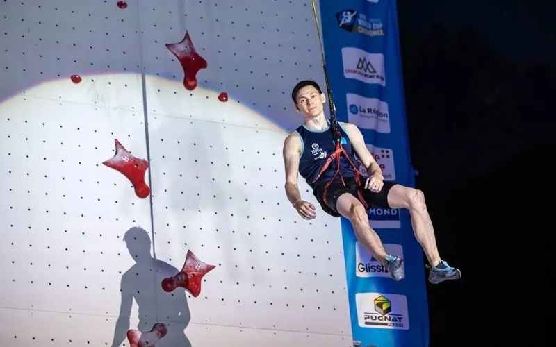 Kazakhstani athlete Rishat Khaibullin bags silver at Climbing World Cup in France