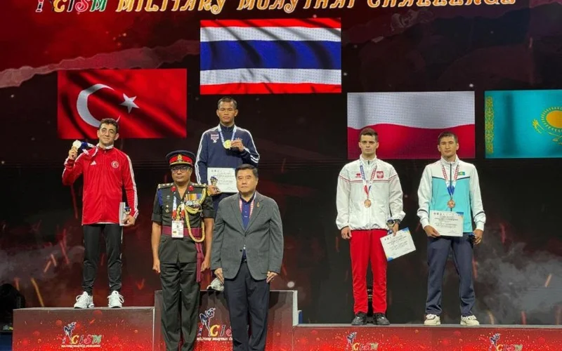 Казахстанский военнослужащий стал бронзовым призером ЧМ по тайскому боксу