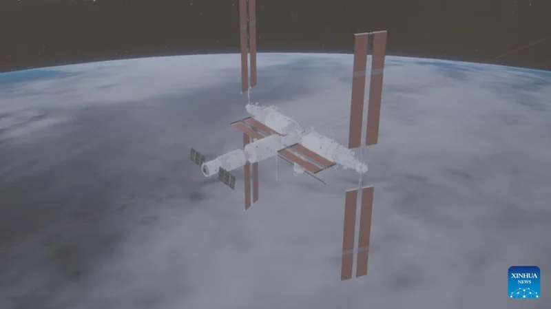 China's Tianzhou-9 docks with space station Tiangong