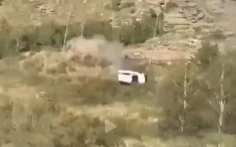 Car flips down mountain spiral highway in Pavlodar region, two injured