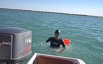 Para swimmer Aknazar Mutalipov completes swim across Lake Balkhash in 13 hours 