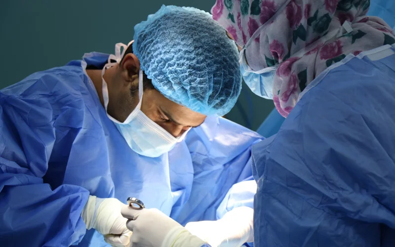 Doctors operating