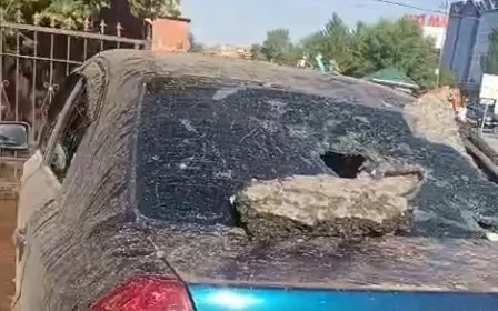 В Экибастузе во время испытаний тепломагистрали повреждены восемь автомобилей