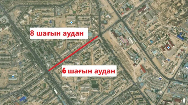 Aqtaýda 8 jáne 6-shaǵyn aýdan aralyǵyndaǵy avtomobıl joly ýaqytsha jabylady