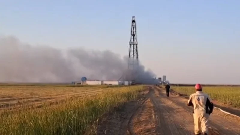 Қарақалпақстандағы «Мойнақ» кен орнын бұрғылау кезінде газ атқылады