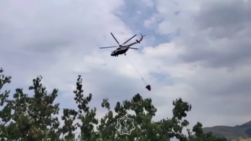 Пожар в Аксайском ущелье