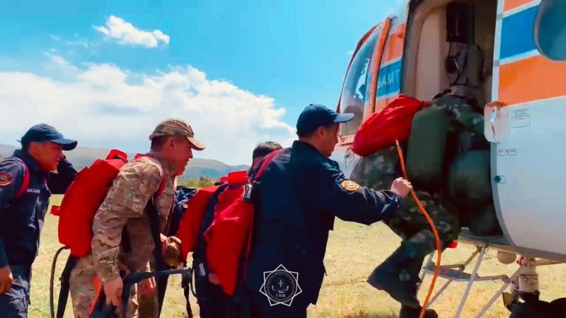 Пожар в урочище Кокмойын в области Жетысу Пожар в урочище Кокмойын в области Жетысу
