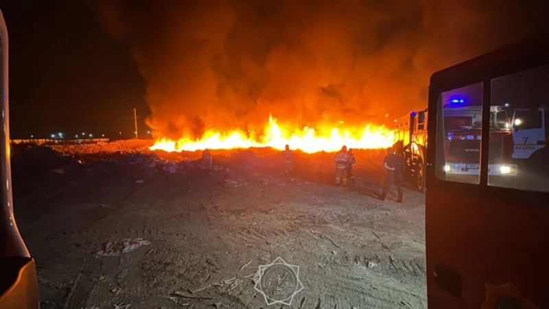 пожар на полигоне ТБО