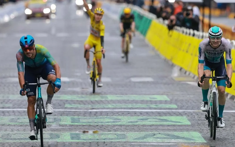 XDS Astana’s Davide Ballerini 2nd in Tour de France final stage
