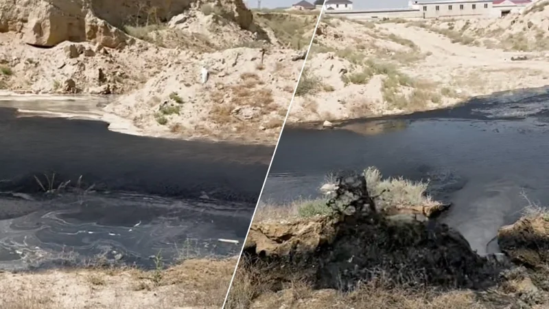 В Мангистауской области прорвало канализационную трубу 