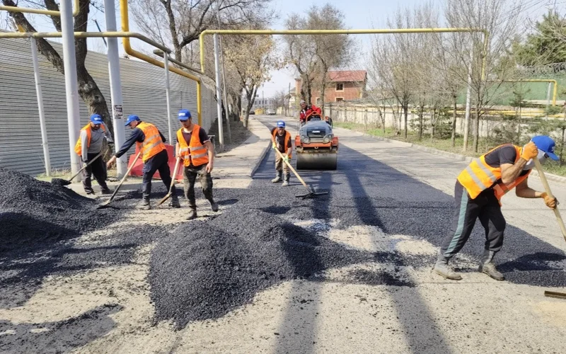 ремонт дорог, Алматы
