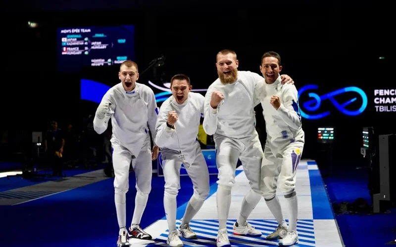 Kazakh men’s epee team wins its first-ever world championships bronze