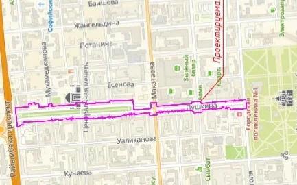 Часть улицы Пушкина перекроют для создания пешеходной аллеи в Алматы 