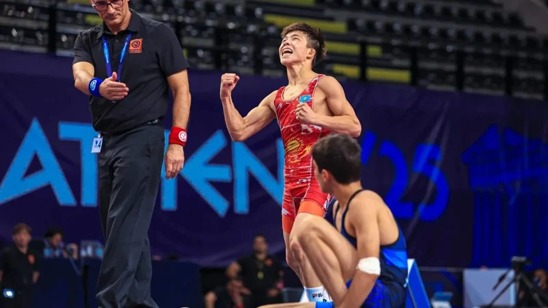 Kazakh wrestler grabs gold at UWW U17 World Championships 2025