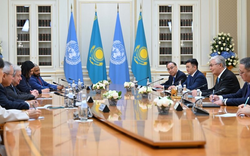 Мемлекет басшысы БҰҰ Бас хатшысы Антониу Гутерришпен келіссөз жүргізді Мемлекет басшысы БҰҰ Бас хатшысы Антониу Гутерришпен келіссөз жүргізді