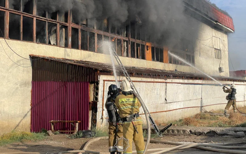 В Кызылорде локализовали пожар в строительном магазине