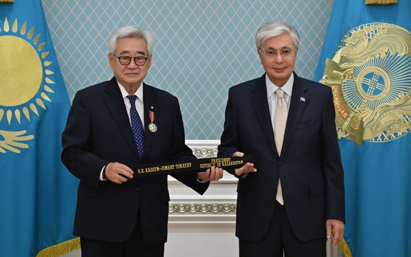 Kassym-Jomart Tokayev awards World Taekwondo President Dostyq Order Kassym-Jomart Tokayev awards World Taekwondo President Dostyq Order