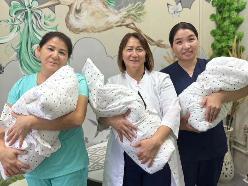 43-летняя жительница Туркестанской области родила тройню