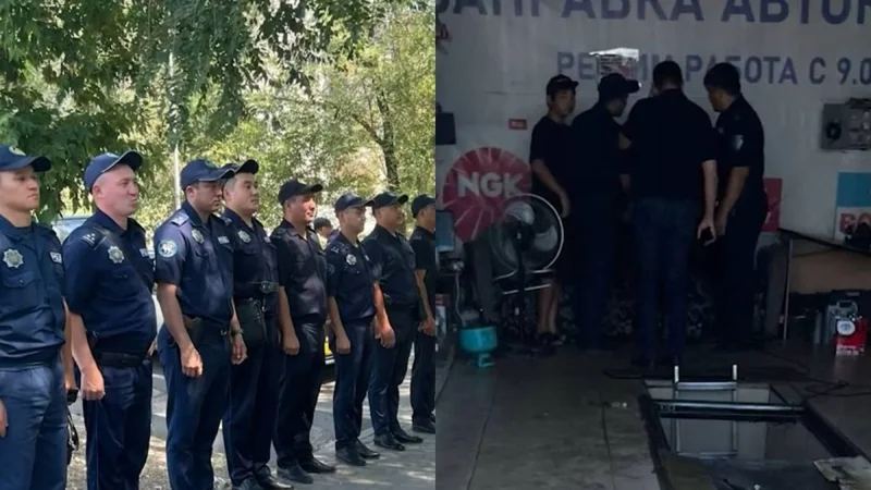 крупный рейд на рынке автозапчастей Car City в Алматы