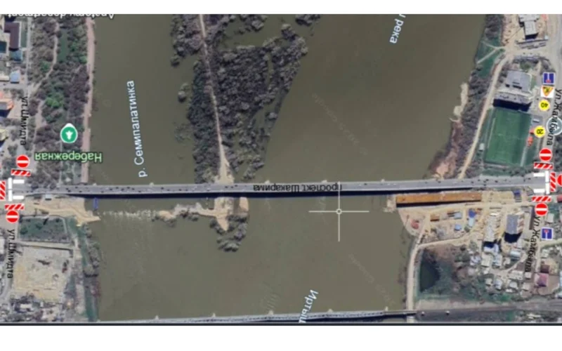 Мост через Иртыш перекроют для движения авто в Семее