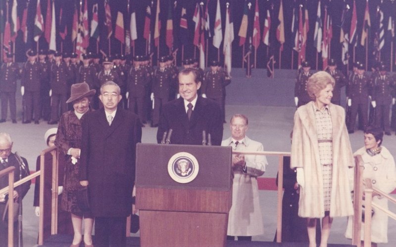 President Richard Nixon welcomed Japanese Emperor Hirohito 