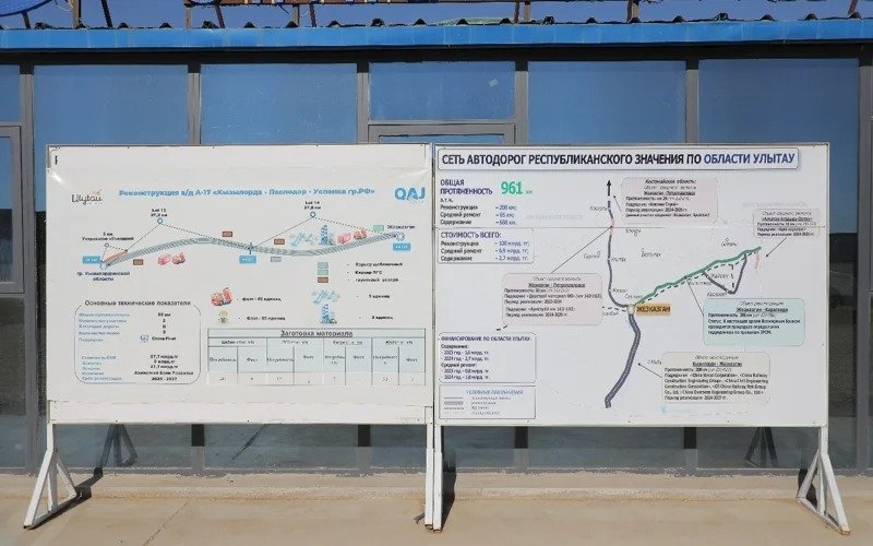 Road reconstruction continues on Kyzylorda–Zhezkazgan highway in Ulytau region