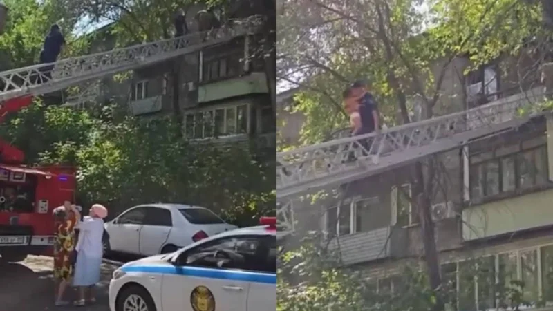 В Алматинской области полицейские спасли семью из горящего дома