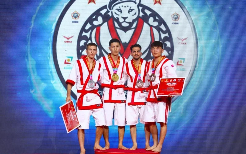 Казахстанские военнослужащие завоевали 4 золота в первый день ЧМ по қазақ күресі